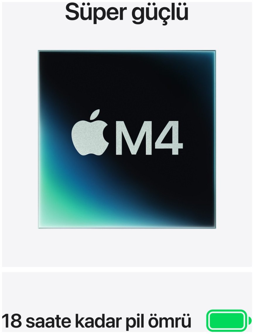 Apple MacBook Air M4 24GB 512GB SSD macOS 15" Taşınabilir Bilgisayar Yıldız Işığı MC6K4TU/A