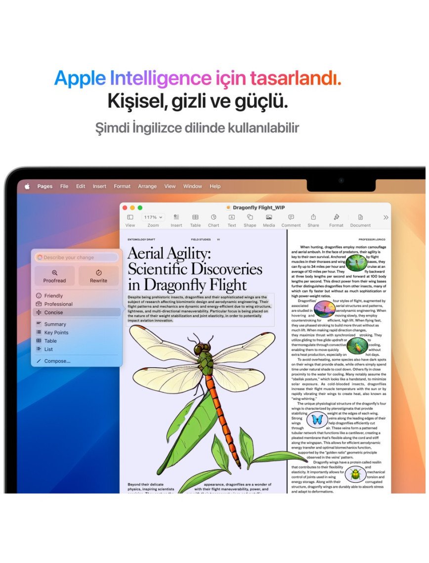 Apple MacBook Air M4 16GB 256GB SSD macOS 15" Taşınabilir Bilgisayar Gümüş MW1G3TU/A