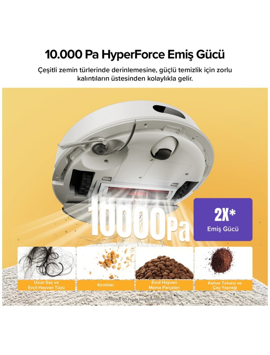 Roborock Q8 Akıllı Robot Süpürge Beyaz